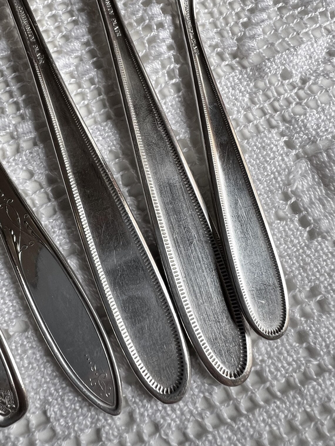 Curated Antique Silverplate Flatware Set – Grosvenor, Oneida, 1847 Rogers Bros – Art Deco & Edwardian Eclectic Tableware (7 pcs)